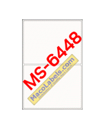 MACO MS-6448 White 4" X 3" Rectangular Labels, 80 Labels Per Box