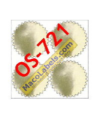 MACO OS-721 Gold Notary Seal Label 2-1/4