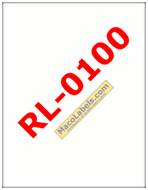 MACO RL-0100 Full Sheet Label, Recycled Paper 8-1/2" X 11"