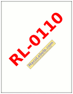 MACO RL-0110 Full Sheet Label Recycled Paper, 8-1/2" X 11"