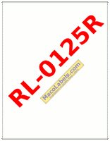 MACO RL-0125R Full Sheet Labels, Recycled Paper, 8-1/2