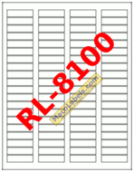 MACO RL-8100 White Return Address Label on Recycled Paper 1-3/4" X 1/2