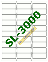 MACO SL-3000 White Sugar Cane Shipping Labels 2.625