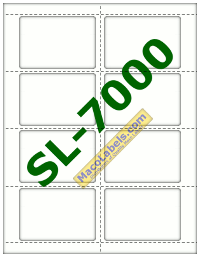 MACO SL-7000 White Sugar Cane Name Badge Labels 3-3/8