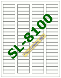 MACO SL-8100 White Sugar Cane Return Address Labels 1-3/4