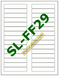 MACO SL-FF29 White Sugar Cane File Folder Labels 3-7/16