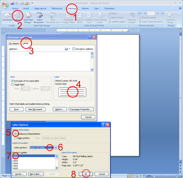 Pinfeed Label Printing Tip