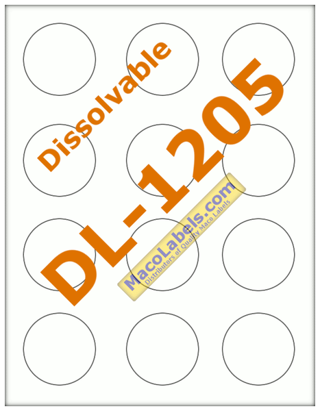 Dissolvable 2″ Circle Labels