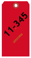 MACO 11-345 Red Shipping Tags, 4-3/4" X 2-3/8"
