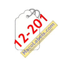MACO 12-201 Strung White Merchandise Tag 1-11/16" X 2-3/4"