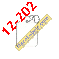 MACO 12-202 Strung White Merchandise Tags 2-5/32" X 1-7/16"