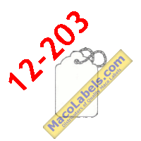 MACO 12-203 Strung White Merchandise Tags 1-29/32