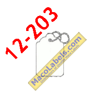 MACO 12-203 Strung White Merchandise Tags 1-29/32" X 1-1/4"