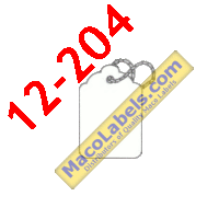 MACO 12-204 Strung White Merchandise Tags, 1-3/32