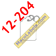 MACO 12-204 Strung White Merchandise Tags, 1-3/32" X 1-3/4"