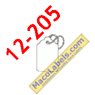 MACO 12-205 Strung White Merchandise Tags, 15/16" X 1-1/2"