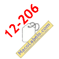 MACO 12-206 White Strung Merchandise Tags, 7/8" X 1-9/32"