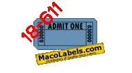 Maco 18-611 Blue "Admit One" Tickets