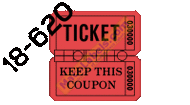 MACO 18-620 Red "Keep This Coupon" Double Tickets