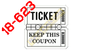 MACO 18-623 White Numbered "Keep This Coupon" Tickets, Double Roll