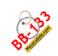 MACO BB-133 Metal Rim Tag with Key Ring