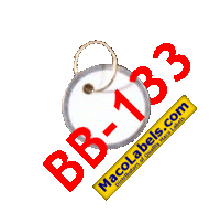 MACO BB-133 Metal Rim Tag with Key Ring