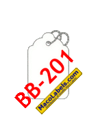 MACO BB-201 White Merchandise Tag 1-11/16" X 2-3/4"