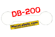 MACO DB-200 Dumbbell Jewelry Labels 1-7/8" X 1/2"
