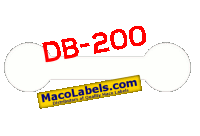 MACO DB-200 Dumbbell Jewelry Labels 1-7/8
