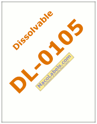 MACO DL-0105 Full Sheet Dissolvable Labels, 8-1/2