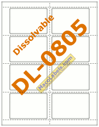MACO DL-0805 Dissolvable Labels 3-3/8