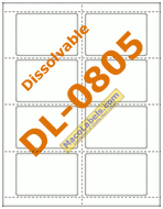 MACO DL-0805 Dissolvable Labels 3-3/8" X 2-1/3"