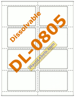 MACO DL-0805 Dissolvable Labels 3-3/8