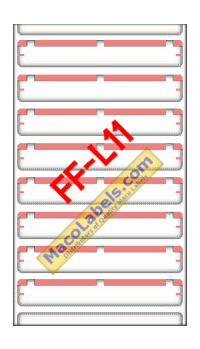 MACO FF-L11 Coral File Folder Label 3-7/16