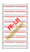 MACO FF-L11 Coral File Folder Label 3-7/16
