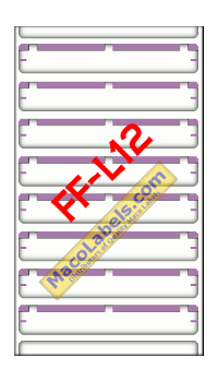 MACO FF-L12 Lavender File Folder Label 3-7/16