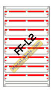MACO FF-L2 Red File Folder Label 3-7/16" X 9/16"