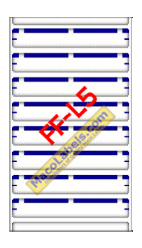 MACO FF-L5 Dark Blue File Folder Label 3-7/16