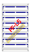 MACO FF-L5 Dark Blue File Folder Label 3-7/16" X 9/16"