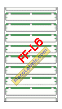 MACO FF-L6 Green File Folder Label 3-7/16