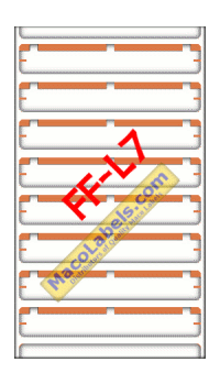 MACO FF-L7 Orange File Folder Labels 3-7/16