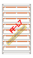 MACO FF-L7 Orange File Folder Labels 3-7/16" X 9/16"