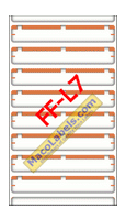 MACO FF-L7 Orange File Folder Labels 3-7/16