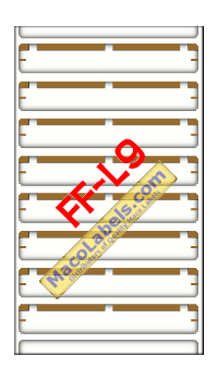 MACO FF-L9 Tan File Folder Labels 3-7/16