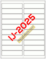 MACO IJ-2025 Inkjet Labels 4" X 1", 20 Labels Per Sheet