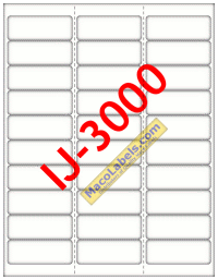 MACO IJ-3000 Inkjet Labels, 2-5/8