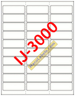 MACO IJ-3000 Inkjet Labels, 2-5/8" X 1",  30 Labels Per Sheet