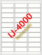 MACO IJ-4000 Matte Clear labels, 2-5/8" X 1", 30 Labels Per Page