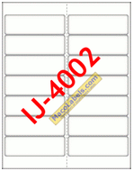 MACO IJ-4002 Matte Clear Inkjet Labels, 4" X 1-1/3", 14 Labels Per Sheet