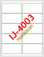 MACO IJ-4003 Matte Clear Inkjet Labels, 4" X 2", 10 Labels Per Sheet